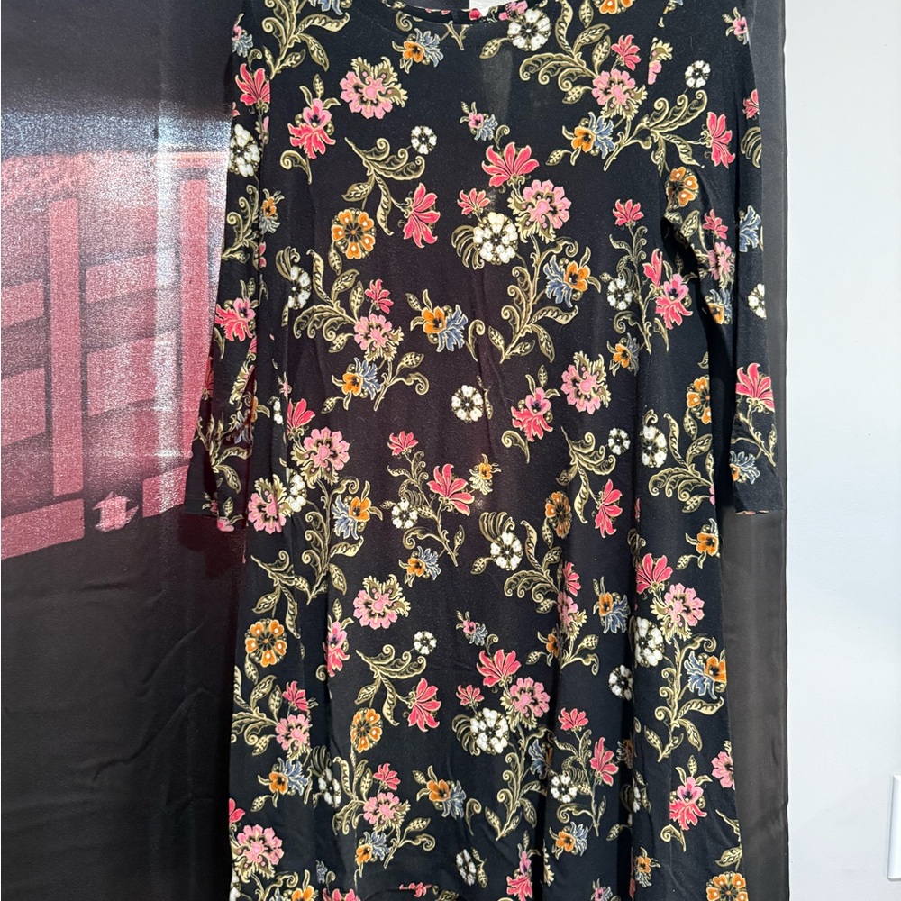LOFT Floral Long Sleeve Dress